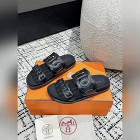 Версия высшего качества HERMES 24/ Новые сандалии Pig Nose Санда