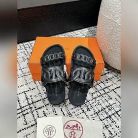 Версия высшего качества HERMES 24/ Новые сандалии Pig Nose Санда