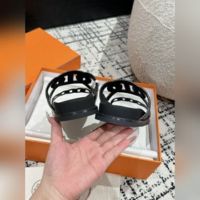 Версия высшего качества HERMES 24/ Новые сандалии Pig Nose Санда