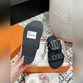 Версия высшего качества HERMES 24/ Новые сандалии Pig Nose Санда