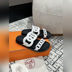 Версия высшего качества HERMES 24/ Новые сандалии Pig Nose Санда