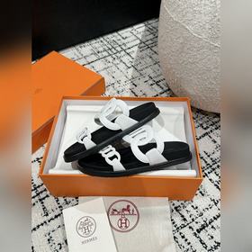 Версия высшего качества HERMES 24/ Новые сандалии Pig Nose Санда