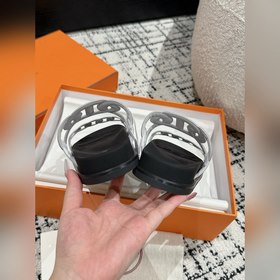 Версия высшего качества HERMES 24/ Новые сандалии Pig Nose Санда