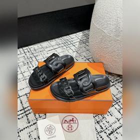 Версия высшего качества HERMES 24/ Новые сандалии Pig Nose Санда