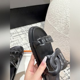 Версия высшего качества HERMES 24/ Новые сандалии Pig Nose Санда