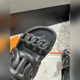 Версия высшего качества HERMES 24/ Новые сандалии Pig Nose Санда