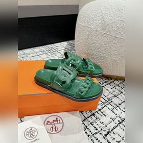 Версия высшего качества HERMES 24/ Новые сандалии Pig Nose Санда