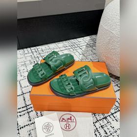 Версия высшего качества HERMES 24/ Новые сандалии Pig Nose Санда