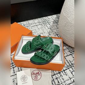 Версия высшего качества HERMES 24/ Новые сандалии Pig Nose Санда