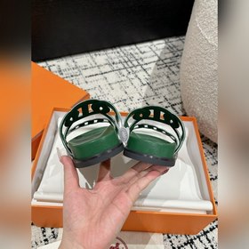 Версия высшего качества HERMES 24/ Новые сандалии Pig Nose Санда