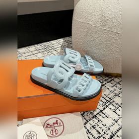 Версия высшего качества HERMES 24/ Новые сандалии Pig Nose Санда