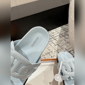 Версия высшего качества HERMES 24/ Новые сандалии Pig Nose Санда