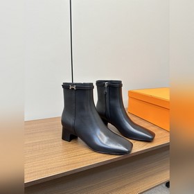 Hermes H Новая модель Hermes Ботильоны на высоком каблуке с квадр