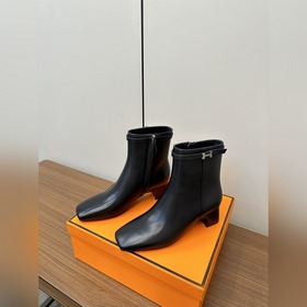 Hermes H Новая модель Hermes Ботильоны на высоком каблуке с квадр