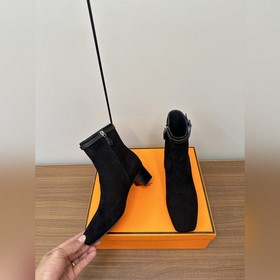 Hermes H Новая модель Hermes Ботинки на высоком каблуке с квадрат