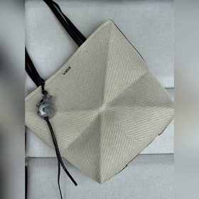 Оригинальная кожа, хлопковая ткань с узором Puzzle Fold, сумка Ле
