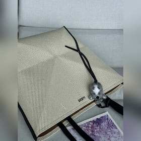 Оригинальная кожа, хлопковая ткань с узором Puzzle Fold, сумка Ле