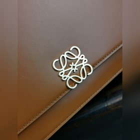 Оригинальная кожа NEW IN, коричневый Goya Шелковая кожаная сумка 