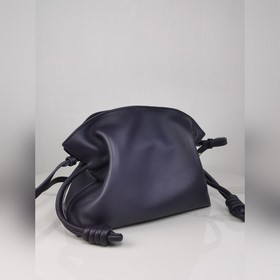 Подлинный мини-сумочка темно-фиолетового цвета Loewe mini 11046s