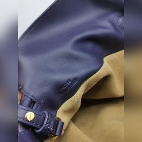 Подлинный мини-сумочка темно-фиолетового цвета Loewe mini 11046s