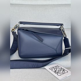 Оригинальная кожа, новый товар 7701, глубокий синий Маленькая сум