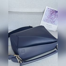 Оригинальная кожа, новый товар 7701, глубокий синий Маленькая сум