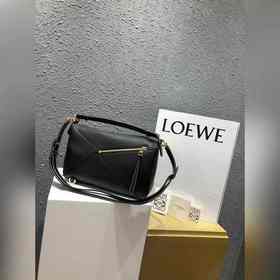 Оригинальная кожа Loewe Puzzle, средний размер, черный цвет, текс