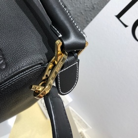 Оригинальная кожа Loewe Puzzle, средний размер, черный цвет, текс