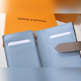 Короткий кошелек LV Vertical M81298 Абрикосовый Этот кошелек из 