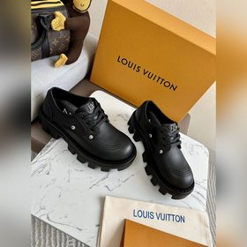 LV Louis Vuitton толстоподые кожаные туфли для пар, модель Mary J