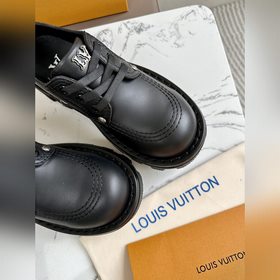 LV Louis Vuitton толстоподые кожаные туфли для пар, модель Mary J