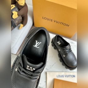 LV Louis Vuitton толстоподые кожаные туфли для пар, модель Mary J