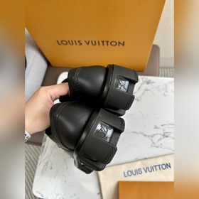 LV Louis Vuitton толстоподые кожаные туфли для пар, модель Mary J
