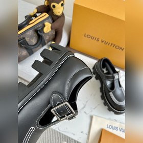 LV Louis Vuitton толстоподые кожаные туфли для пар, модель Mary J