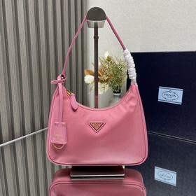 【Высококачественный оригинал】 Новейшая модная сумка Prada с золот