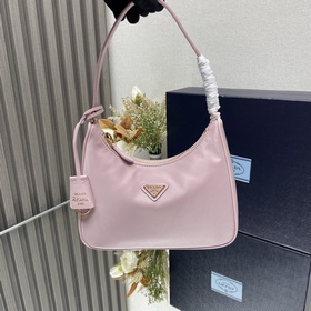 【Высочайшее качество】 Новейшая модная сумка Prada с золотыми мета