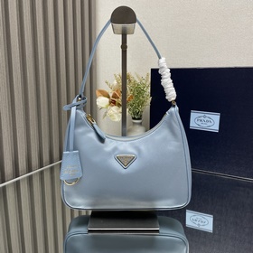 【Высочайшее качество】 Новейшая модная сумка Prada с золотыми мета
