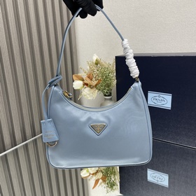 【Высочайшее качество】 Новейшая модная сумка Prada с золотыми мета