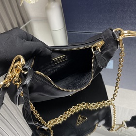 【Высококачественный оригинал】 Новая модель сумки Prada nylon Hobo