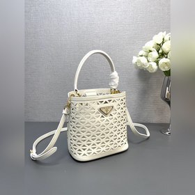 【Высочайшее качество】 Новая модель кожаной сумки-ведра с ажурной 