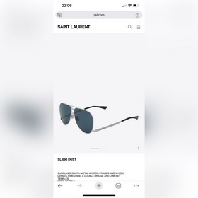 YSL SAINT LAURENT  МОДЕЛЬ： SL690 DUST РАЗМЕР： 61-11-140 Оригина