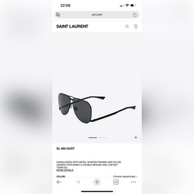 YSL SAINT LAURENT  МОДЕЛЬ： SL690 DUST РАЗМЕР： 61-11-140 Оригина
