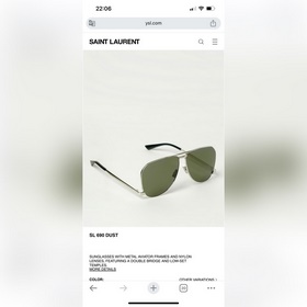 YSL SAINT LAURENT  МОДЕЛЬ： SL690 DUST РАЗМЕР： 61-11-140 Оригина