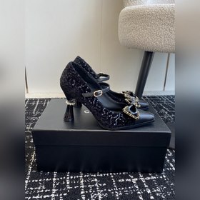 Chanel 24 новинка, туфли с квадратным носком, тонким каблуком и б
