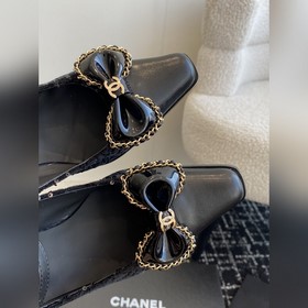 Chanel 24 новинка, туфли с квадратным носком, тонким каблуком и б