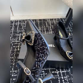Chanel 24 новинка, туфли с квадратным носком, тонким каблуком и б