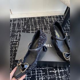Chanel 24 новинка, туфли с квадратным носком, тонким каблуком и б
