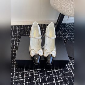 Chanel 24 новинка, туфли с квадратным носком, тонким каблуком и б