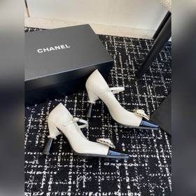 Chanel 24 новинка, туфли с квадратным носком, тонким каблуком и б