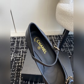 Chanel 24 новинка, туфли с квадратным носком, тонким каблуком и б
